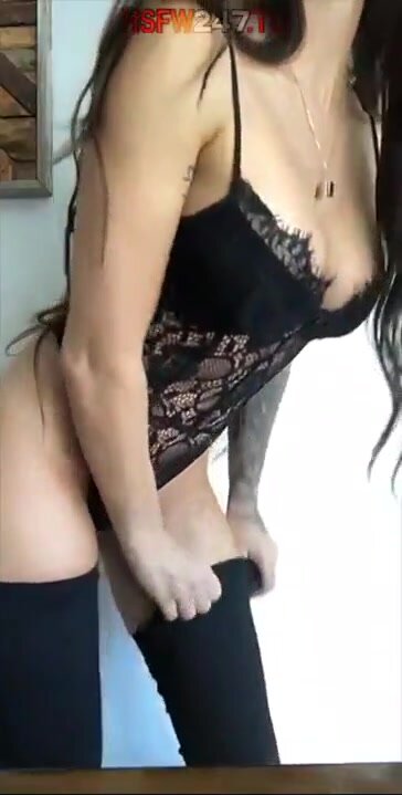 Suttin Suicide sexy black bodysuit tease